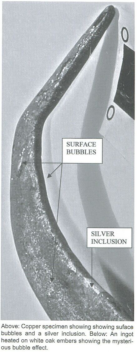 Native copper surface