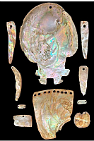 abalone pendants from the Sacramento Valle